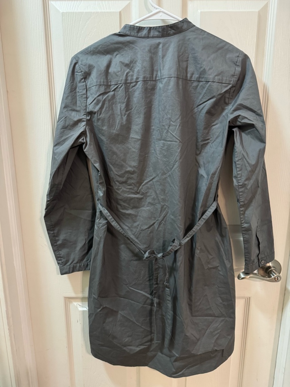 Theory Isadora Exceed Button Down Tie Back Shirt Dress Size 8 - Picture 10 of 13